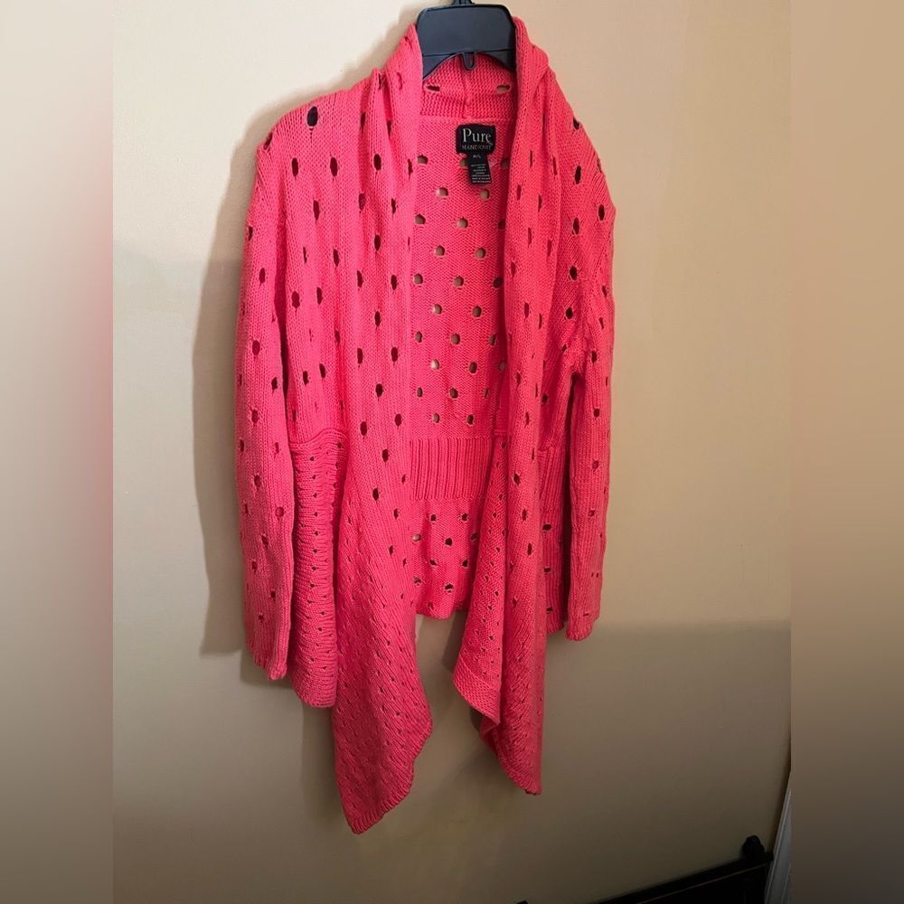 Pure‎ handknit cardigan m/l